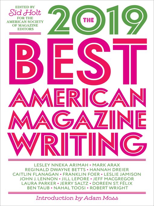Cover image for The Best American Magazine Writing 2019